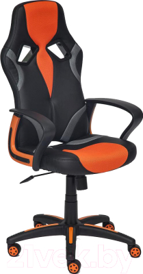Кресло офисное Tetchair Runner кожзам (черный/оранжевый)
