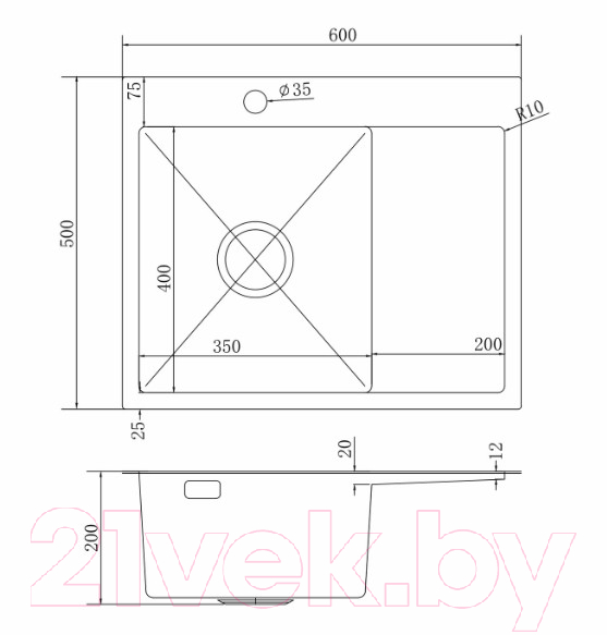 Мойка кухонная Mixline Pro 552925