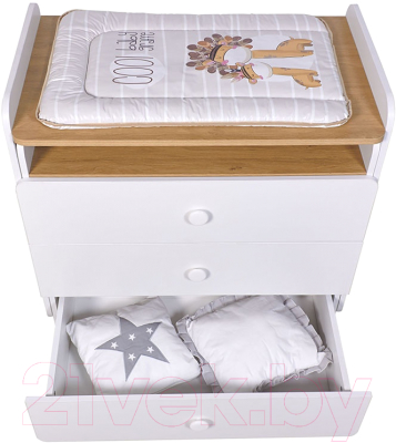 Комод пеленальный Polini Kids Ameli 3010 / 0002761.31 (белый/натуральный)