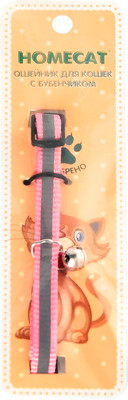 Ошейник Homecat С бубенчиком / 81271 (розовый) - 