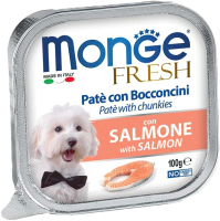 Влажный корм для собак Monge Fresh с лососем, ламистер (100г) - 