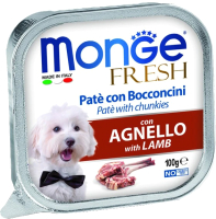 Влажный корм для собак Monge Fresh с ягненком, ламистер (100г) - 