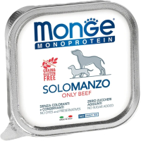 Влажный корм для собак Monge Monoprotein паштет из говядины, ламистер (150г) - 