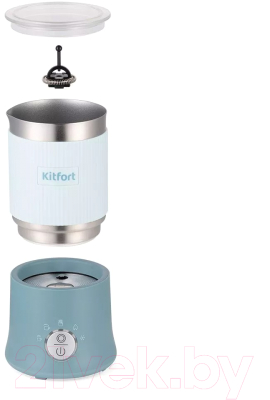 Вспениватель молока Kitfort KT-7158-2 (голубой)