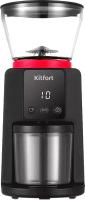 Кофемолка Kitfort KT-7208-1 (черный/малиновый) - 