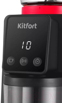 Кофемолка Kitfort KT-7208-1 (черный/малиновый)