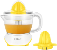 Соковыжималка электрическая Kitfort KT-1147-3 (белый/желтый) - 