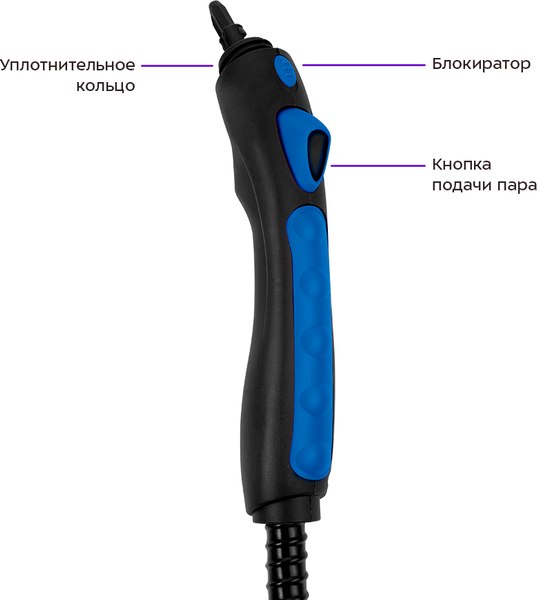 Пароочиститель Kitfort KT-9141-3 (черный/синий)