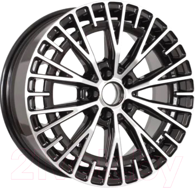 Литой диск KDW KD1730 (КС1098-04) 17x7" 5x114.3мм DIA 66.6мм ET 37мм (Black Front Polished)