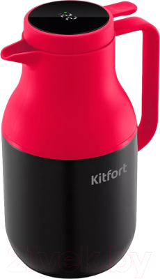 Термос для напитков Kitfort KT-1240-1 (черный/малиновый)