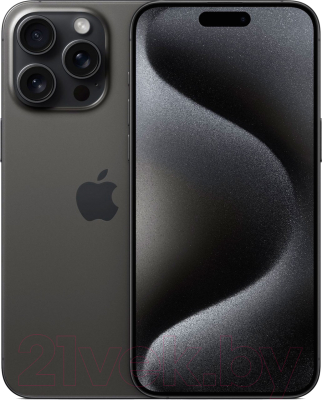 Смартфон Apple iPhone 15 Pro Max 512GB A3106 / A3105 (черный титан)
