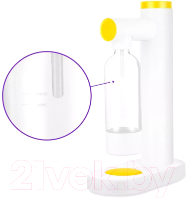 Сифон для газирования воды Kitfort KT-4081-1 (белый/желтый)