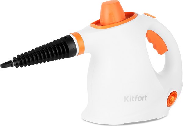Пароочиститель Kitfort KT-9194-2 (белый/оранжевый)
