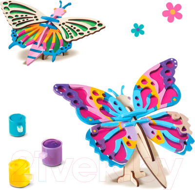 Набор для творчества SES Creative Из дерева в форме бабочек / 14035