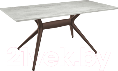Обеденный стол Sheffilton SHT-TU30-2/TT 120x80 (коричневый/бетон светлый)