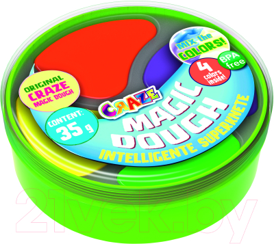 Набор для творчества Craze Magic Dough Попрыгунчик / 26373.A (красный/фиолетовый/зеленый/желтый)