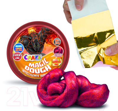 Набор для творчества Craze Magic Dough Попрыгунчик Красная лава / 34903.D