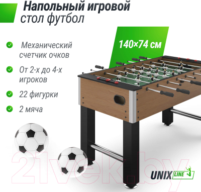 Настольный футбол UNIX Line GTSFU140X74WD