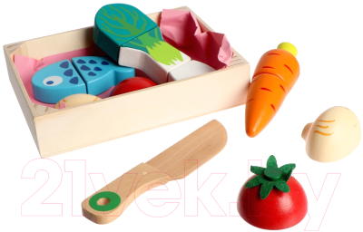 Набор игрушечных продуктов Sima-Land Овощи и рыба / 7077273