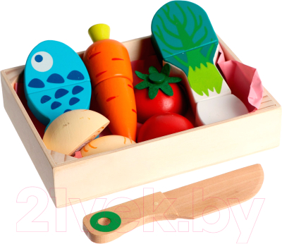 Набор игрушечных продуктов Sima-Land Овощи и рыба / 7077273