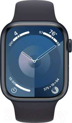 Умные часы Apple Watch Series 9 GPS 45mm (Midnight, ремешок S/M)