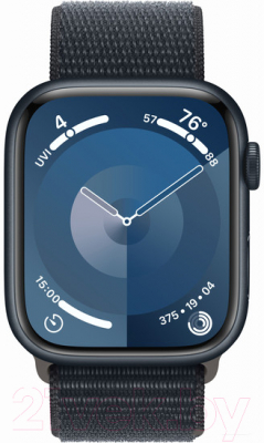 Умные часы Apple Watch Series 9 GPS 45mm (Midnight, плетеный ремешок)