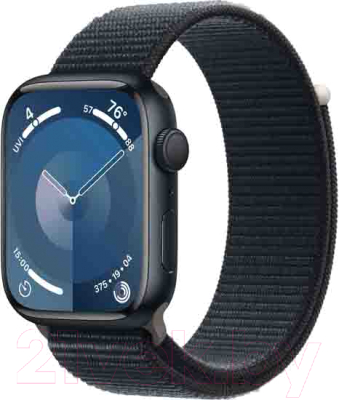 Умные часы Apple Watch Series 9 GPS 45mm (Midnight, плетеный ремешок)