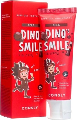 Зубная паста Consly Kids Dino's Smile С ксилитом и вкусом колы (60г) - 