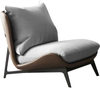 Кресло мягкое Mio Tesoro Монако / 108551501-BG (коричневый/серый) - 