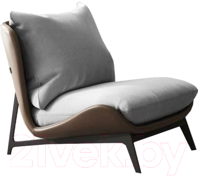 Кресло мягкое Mio Tesoro Монако / 108551501-BG (коричневый/серый)