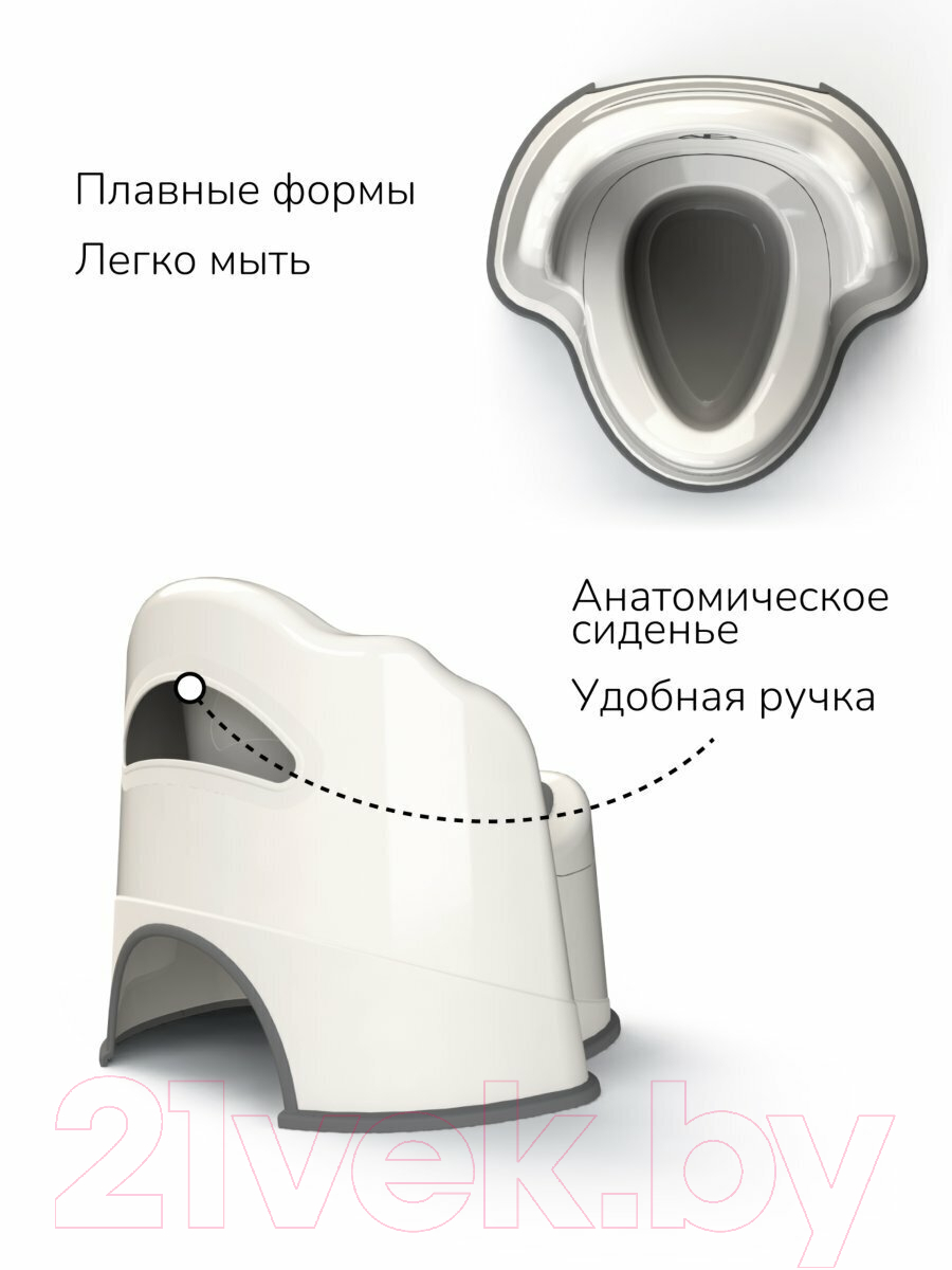 Детский горшок Amarobaby Ergonomic с крышкой / AB221103Er/33