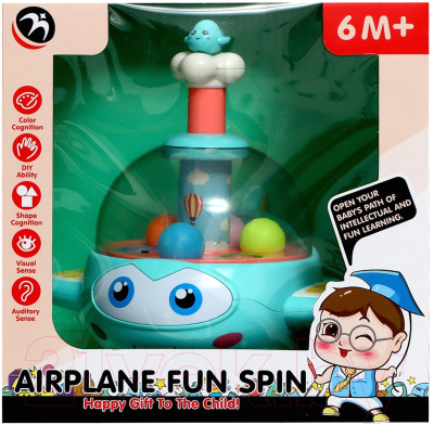 Развивающая игрушка Sima-Land Юла Самолетик BM1201 / 9935016