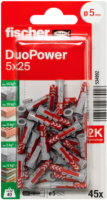 Дюбель универсальный FISCHER Duopower 5x25 / 534992  (45шт) - 