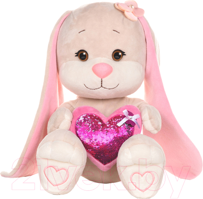 Мягкая игрушка Jack&Lin Зайка с розовым сердцем / JL-MRT-08202301-35