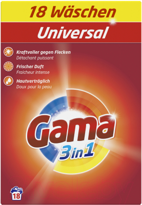 Стиральный порошок GAMA Universal 3 в 1 (1.08кг)