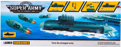 Подводная лодка игрушечная Sima-Land T073 / 7666243 (светло-серый)