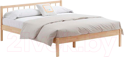 Двуспальная кровать Домаклево Мечта 4 120x200 (береза/натуральный)