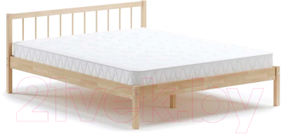 Двуспальная кровать Домаклево Мечта 4 180x200 (береза/натуральный)