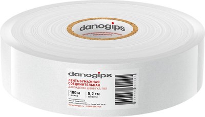

Бумажная лента, Для швов 0.052x100м