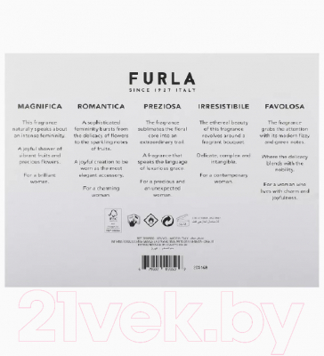 Парфюмерный набор Furla Magnifica+Romantica+Preziosa+Irresistibile+Favolosa 5x5мл