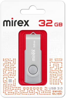 Usb flash накопитель Mirex Swivel Silver 32GB (13600-FM3SVS32)
