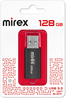 Usb flash накопитель Mirex Unit Black 128GB (13600-FM3UB128)