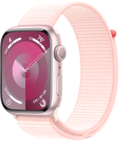 Умные часы Apple Watch Series 9 GPS 45mm (розовый, плетеный ремешок) - 