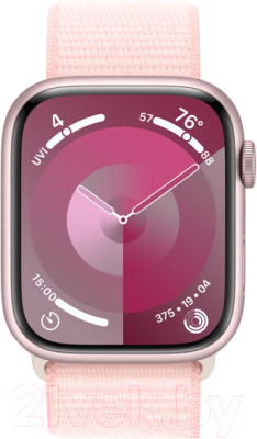 Умные часы Apple Watch Series 9 GPS 45mm (розовый, плетеный ремешок)