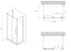 Миниатюра изображения товара Душевой уголок Abber Schwarzer Diamant AG30140H-S100-S100