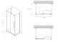Миниатюра изображения товара Душевой уголок Abber Schwarzer Diamant AG30160H-S100-S100