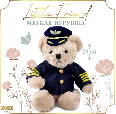 Мягкая игрушка Milo Toys Little Friend Мишка пилот / 9905627