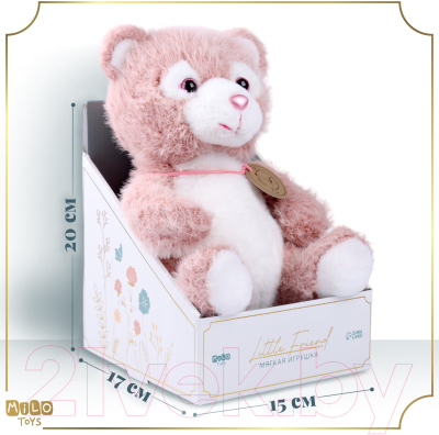 Мягкая игрушка Milo Toys Little Friend Медведь / 9905640 (розовый)