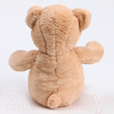 Мягкая игрушка Sima-Land Медведь с бантом и сердцем / 10091832 (бежевый)