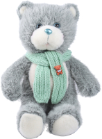 Мягкая игрушка Milo Toys Little Friend Мишка с зеленым шарфом / 9905656 (светло-серый) - 